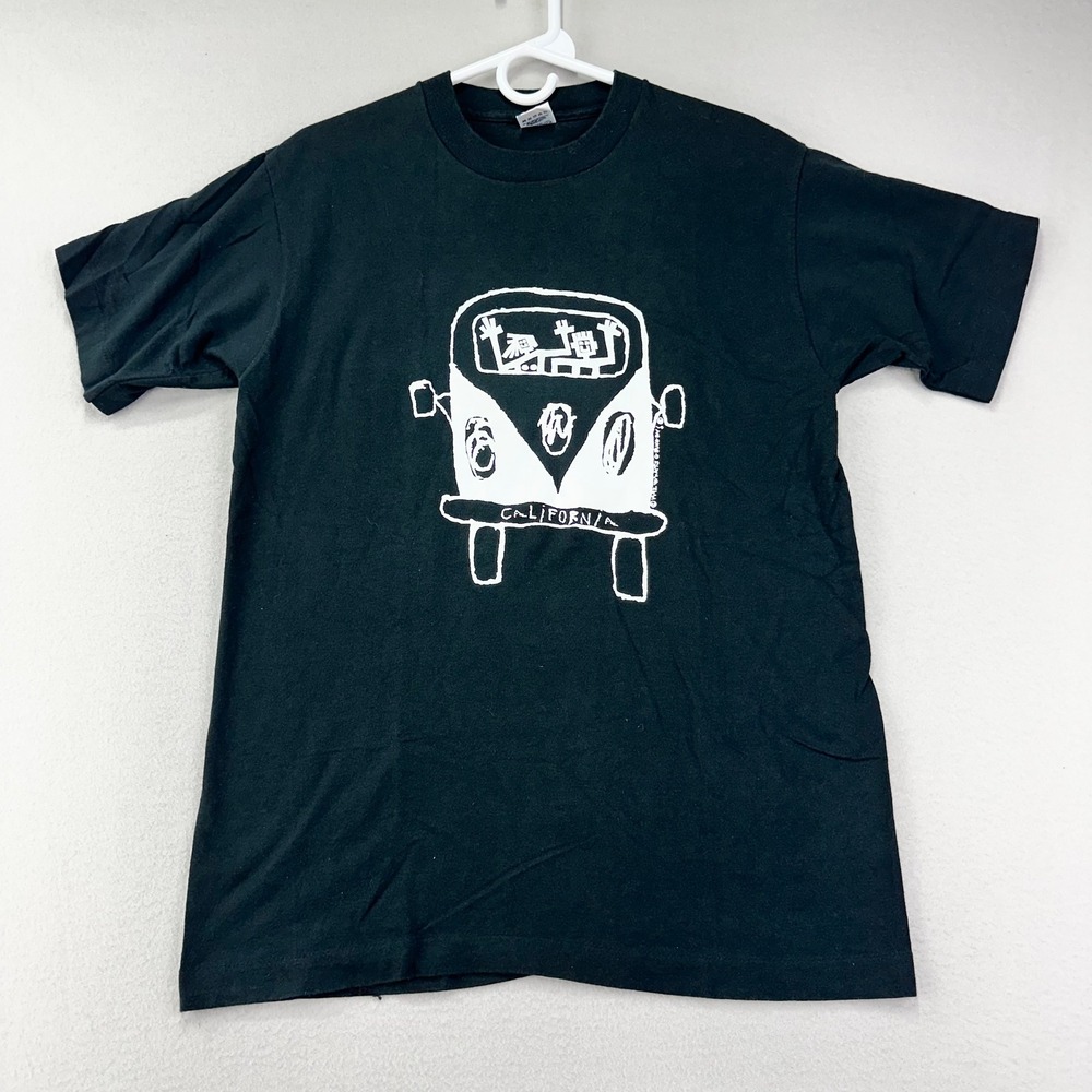 Vintage 90s San Diego T-Shirt Men's M Black VW Bus‎ Short Sleeve Single Stitch